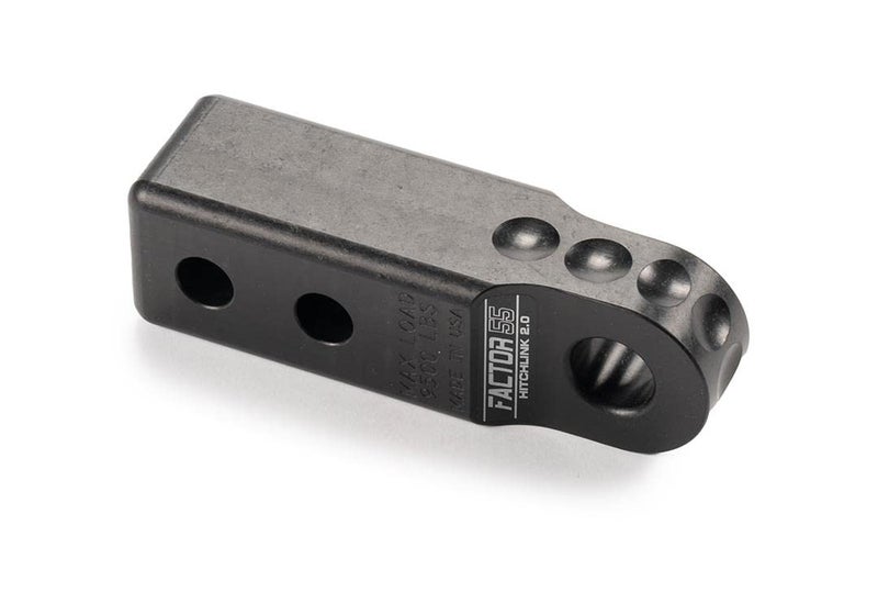 Factor 55 فاكتور 55 00020-04 هيتشلينك 2.0 مصنفة عند 9500 رطل الفشل النهائي عند 51,000 رطل تحويل موصل السحب في مركباتك إلى نقطة استرداد. مثالي لمغامرات الطرق الوعرة 4x4 - أسود - Image 1